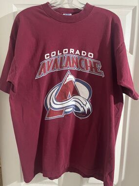 Vintage Colorado Avalanche Shirt Salem Sportswear Sz XL Red NHL